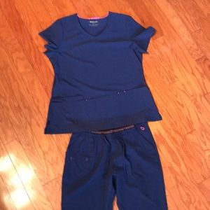 Navy heart soul scrubs like new.